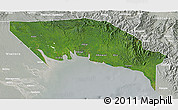 Satellite 3D Map of Gulf, lighten, semi-desaturated