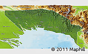 Satellite 3D Map of Gulf, physical outside