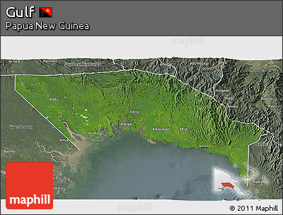 Satellite 3D Map of Gulf, semi-desaturated