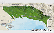 Satellite 3D Map of Gulf, shaded relief outside