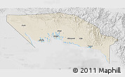 Shaded Relief 3D Map of Gulf, lighten, desaturated