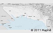 Silver Style 3D Map of Gulf