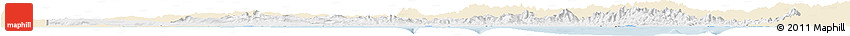 Classic Style Horizon Map of Gulf, single color outside
