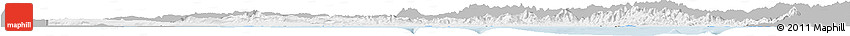 Gray Horizon Map of Gulf, single color outside