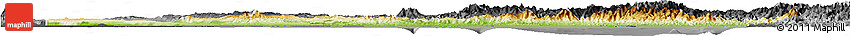 Physical Horizon Map of Gulf, darken, desaturated