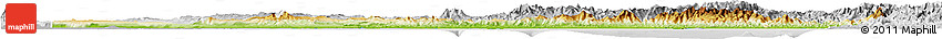 Physical Horizon Map of Gulf, lighten, desaturated