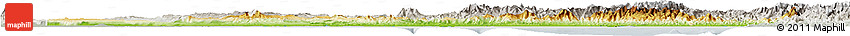 Physical Horizon Map of Gulf, lighten, semi-desaturated