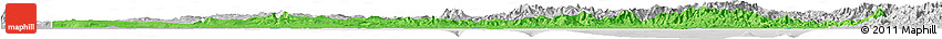 Political Horizon Map of Gulf, lighten, desaturated