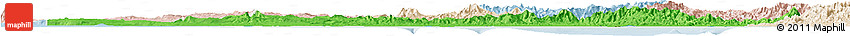 Political Horizon Map of Gulf, lighten