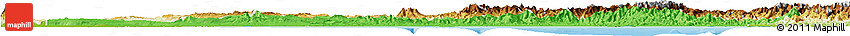Political Horizon Map of Gulf, physical outside