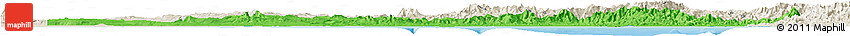 Political Horizon Map of Gulf, shaded relief outside