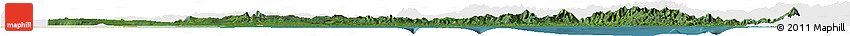 Satellite Horizon Map of Gulf, single color outside