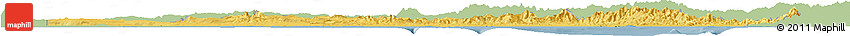 Savanna Style Horizon Map of Gulf, single color outside