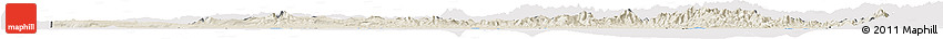 Shaded Relief Horizon Map of Gulf, cropped outside