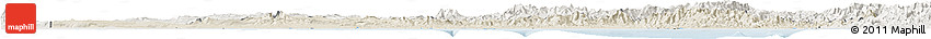 Shaded Relief Horizon Map of Gulf, lighten
