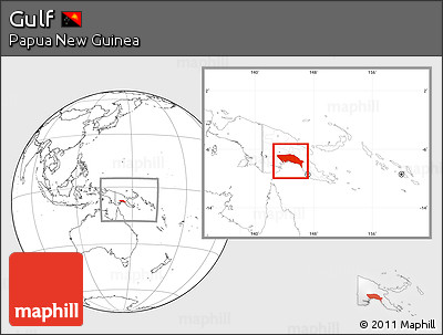 Blank Location Map of Gulf, within the entire country