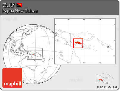 Blank Location Map of Gulf, within the entire country