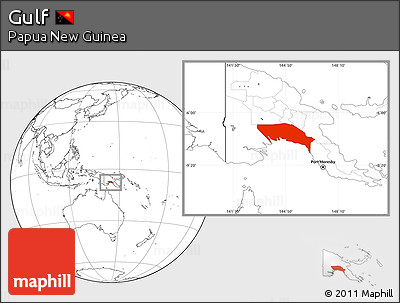 Blank Location Map of Gulf