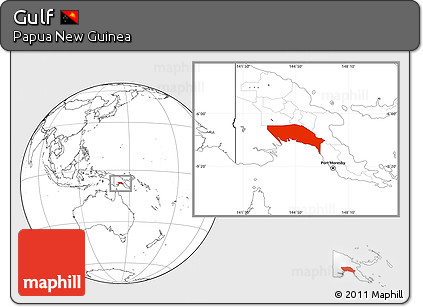 Blank Location Map of Gulf