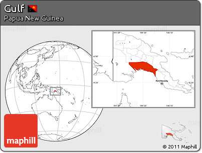 Blank Location Map of Gulf