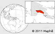 Blank Location Map of Gulf, highlighted country