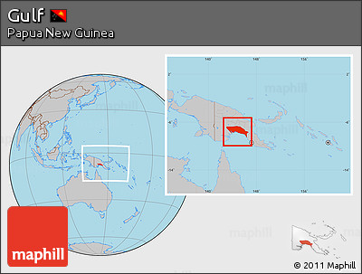 Gray Location Map of Gulf, within the entire country