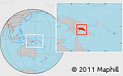 Gray Location Map of Gulf, within the entire country