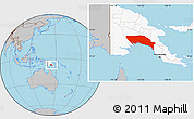 Gray Location Map of Gulf, highlighted country