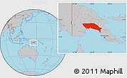 Gray Location Map of Gulf