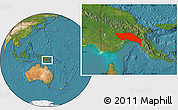 Satellite Location Map of Gulf