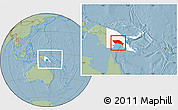 Savanna Style Location Map of Gulf, highlighted country, within the entire country, hill shading