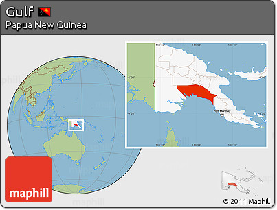 Savanna Style Location Map of Gulf, highlighted country