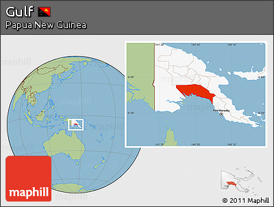 Savanna Style Location Map of Gulf, highlighted country