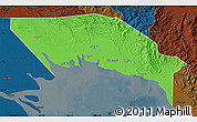 Political Map of Gulf, darken