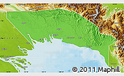 Political Map of Gulf, physical outside