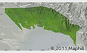 Satellite Map of Gulf, lighten, semi-desaturated