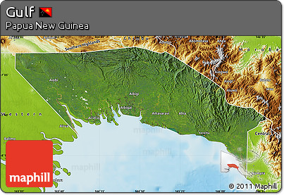 Satellite Map of Gulf, physical outside