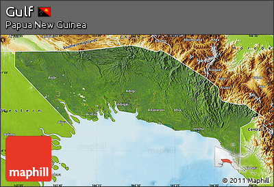 Satellite Map of Gulf, physical outside