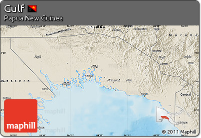 Shaded Relief Map of Gulf