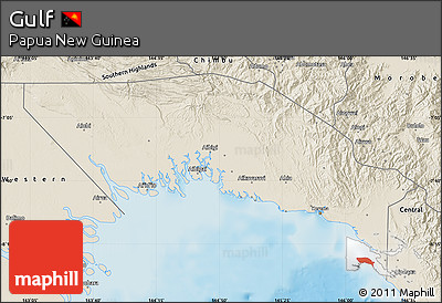 Shaded Relief Map of Gulf