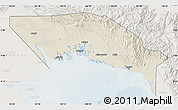 Shaded Relief Map of Gulf, lighten