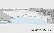 Gray Panoramic Map of Gulf