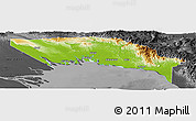 Physical Panoramic Map of Gulf, darken, desaturated