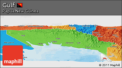 Political Panoramic Map of Gulf
