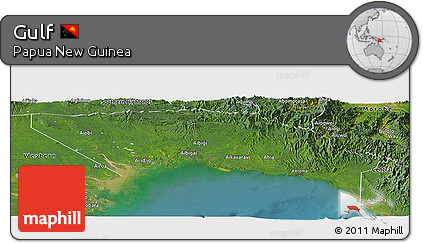 Satellite Panoramic Map of Gulf