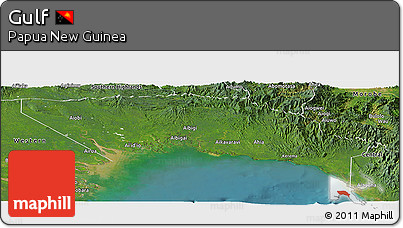 Satellite Panoramic Map of Gulf