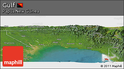 Satellite Panoramic Map of Gulf