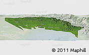 Satellite Panoramic Map of Gulf, lighten