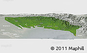 Satellite Panoramic Map of Gulf, lighten, semi-desaturated