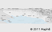 Silver Style Panoramic Map of Gulf